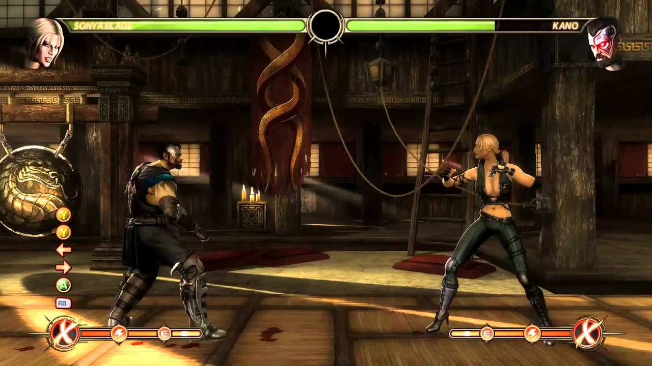 Mortal Kombat 9 - Sonya комбо урок