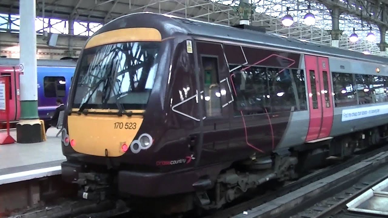 *MEGA RARE* Cross Country class 170 523 at Manchester Piccadilly 14/07/13
