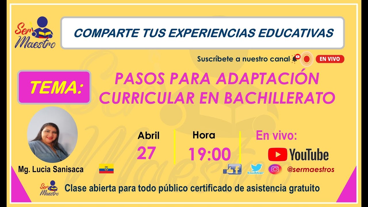 @Sermaestros I PASOS PARA ADAPTACIÓN CURRICULAR EN BACHILLERATO #ExpericienciasEdu.