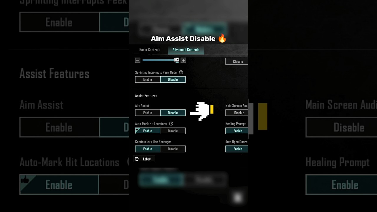 Aim Assist On ❌ Aim Assist Off ✅in Bgmi All Basic & Advance Controls #bgmi #shorts#bgmitipsandtricks