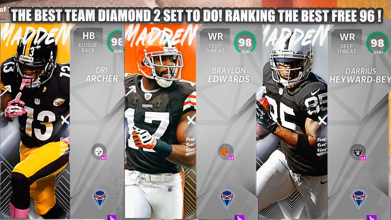 RANKING THE BEST TEAM DIAMOND 2 SET TO DO! THE BEST FREE 96 TO TAKE TO COMPLETE THE SET! | MADDEN 21
