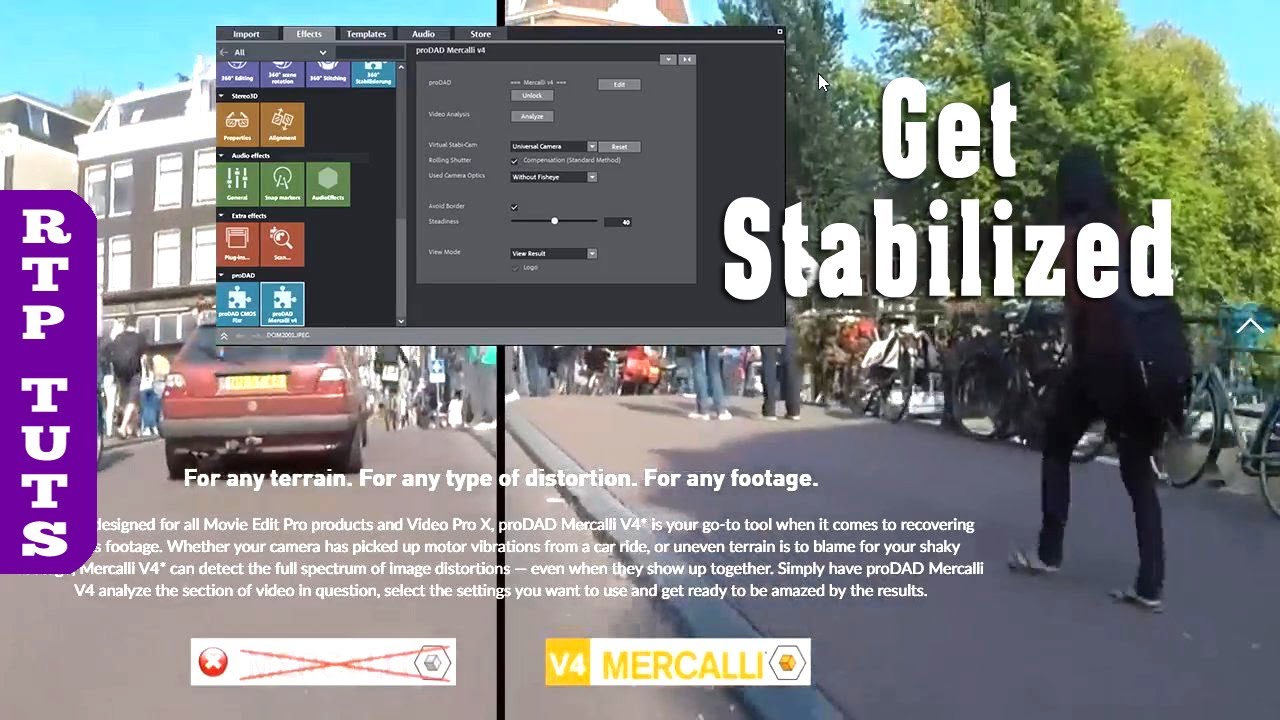 Magix Movie Edit Pro 2019 - Video Stabilization Tutorial proDAD Mercalli 2.0