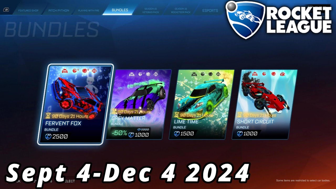 ROCKET LEAGUE: SEASON 16 CAR BUNDLES!