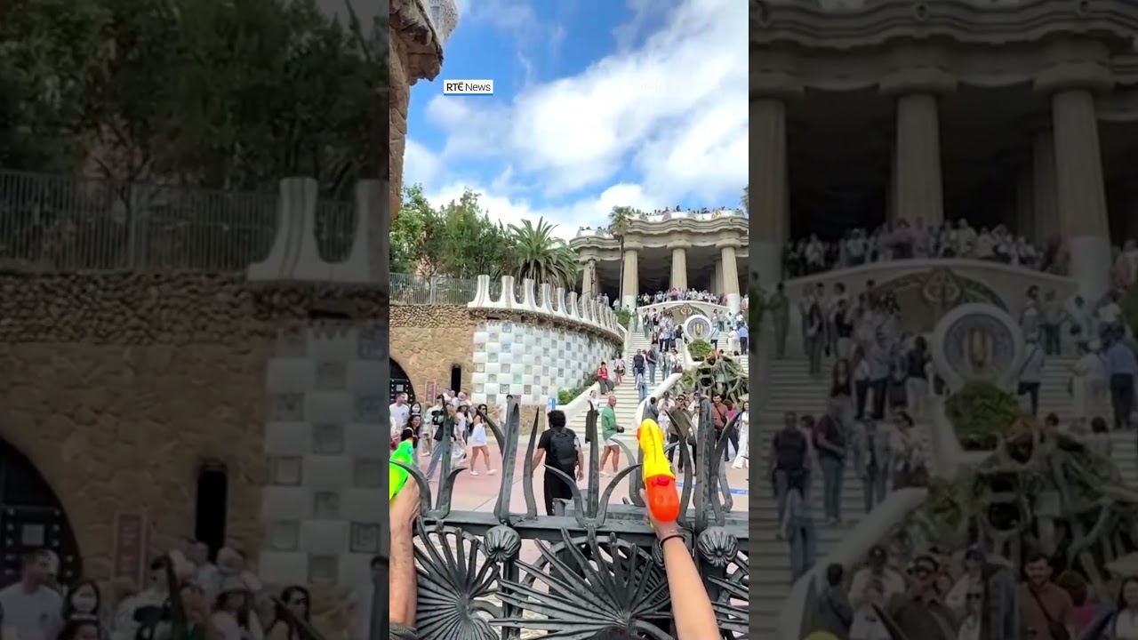 Protesters spray water at tourists in Barcelona