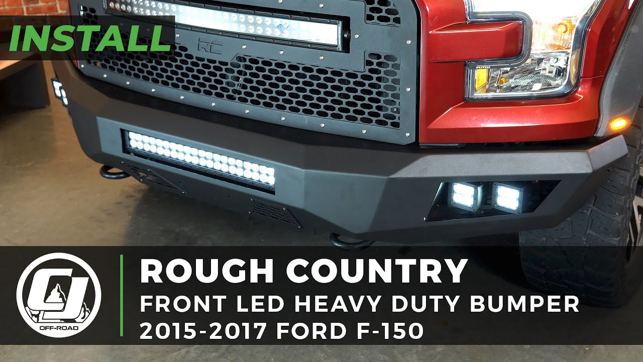 Установка F-150 2015-2017 | Передний светодиодный бампер Rough Country