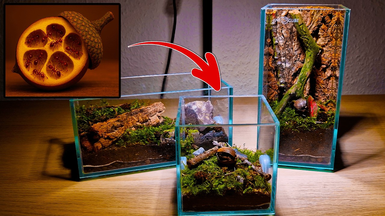 3 atemberaubende NANO WÄLDER für winzige Ameisen die in EICHELN leben!