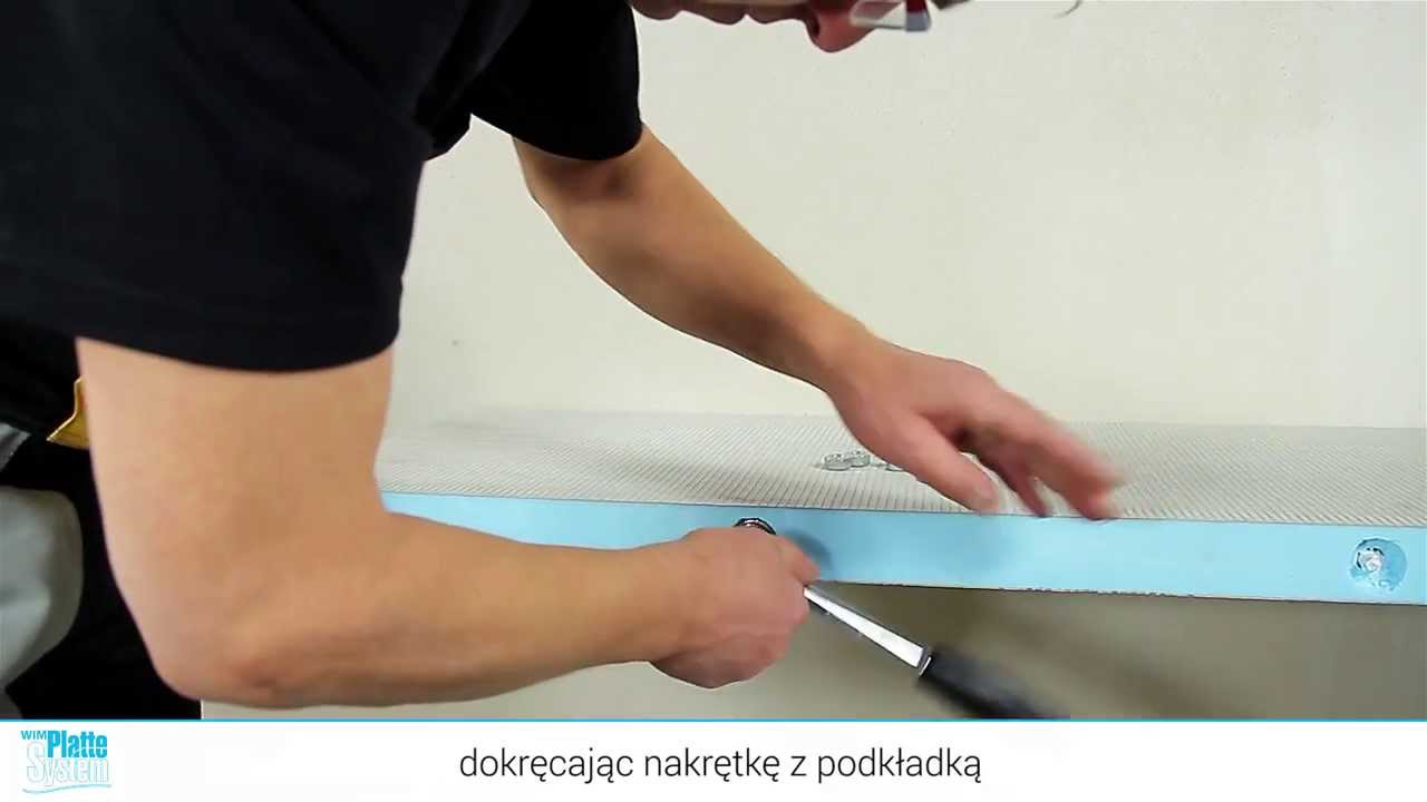 Montaż p&oacute;łki samonośnej - WIM Platte System - Płyta Budowlana