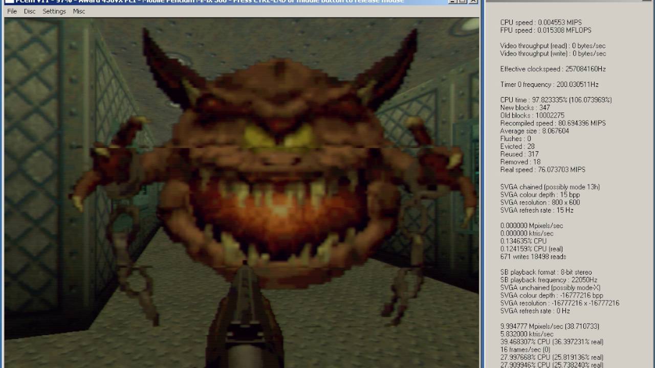 PCem run Ultra HLE Doom 64