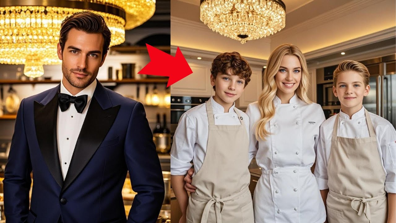 EL MILLONARIO SE QUEDÓ HELADO AL VER QUE LA CHEF DE SU BODA ERA SU EX CON SUS DOS HIJOS...