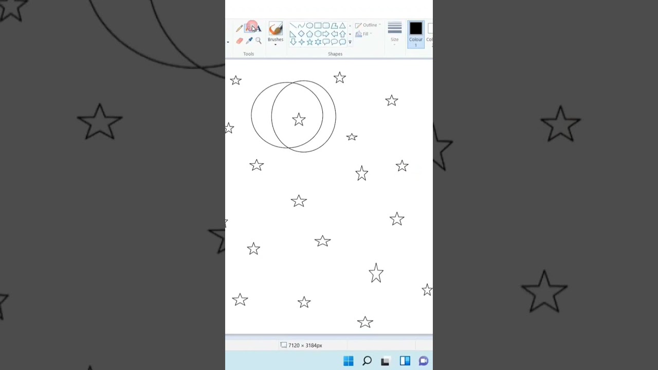 How to drow painting computer || Ms paint me paint  #shorts #shortvideo #painting #youtubeshorts