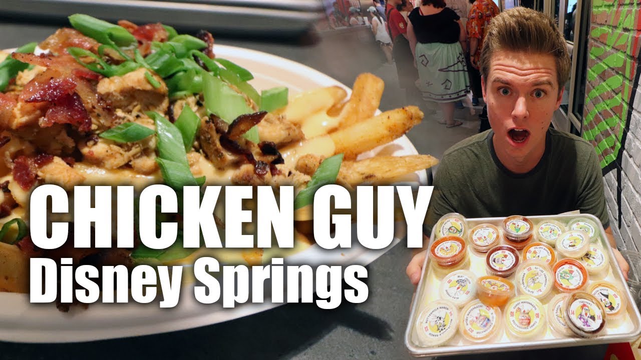 Ужин в ресторане Chicken Guy в Disney Springs | У нас есть все 22 соуса | Walt Disney World