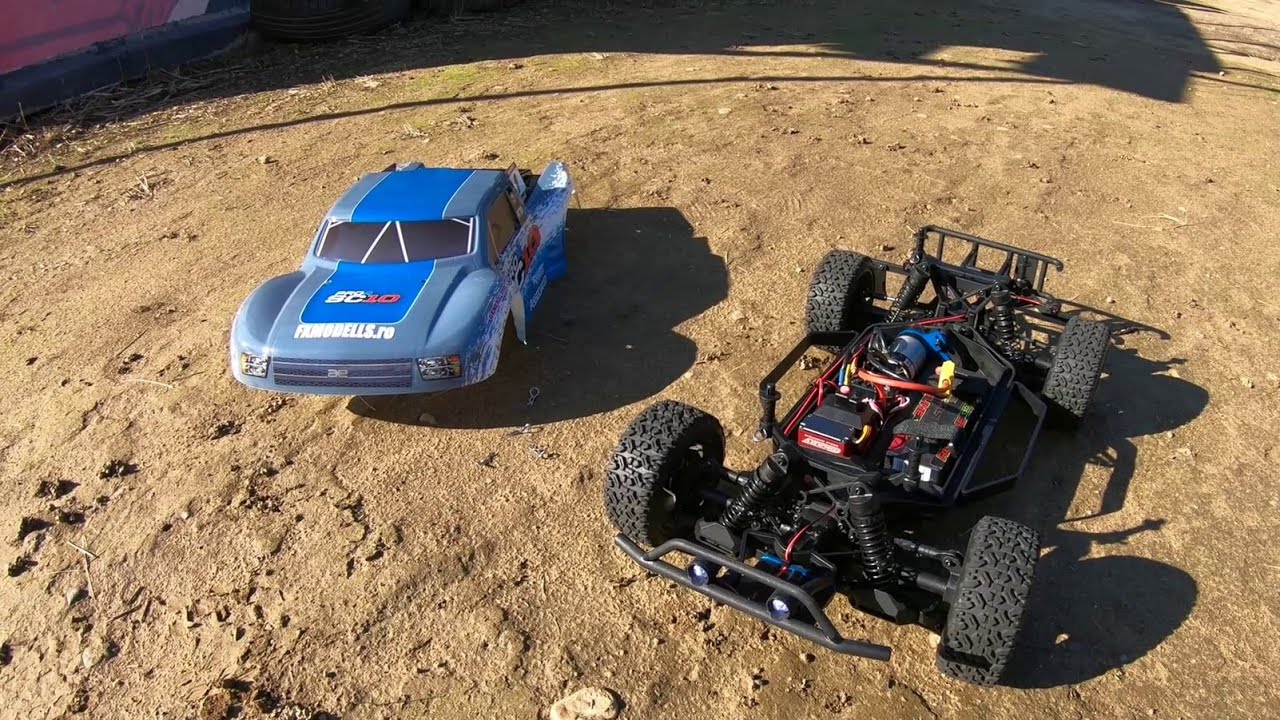Team Associated Pro4 SC10 2021 with Ezrun Max 10 SCT 4600KV Combo first training session - part 1