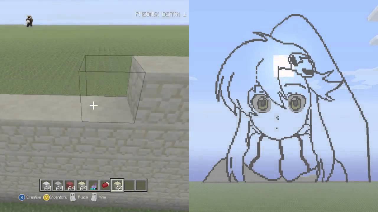 Minecraft pixel art yoko litnner namorada perfeita speed art