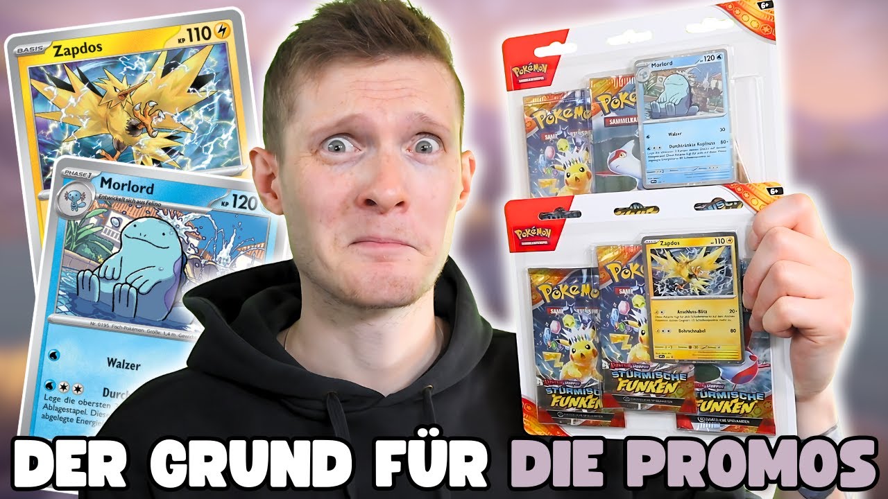 Pokémon Stürmische Funken 3-Pack Blister Zapdos & Morlord 🙂 Karmesin & Purpur TCG Opening
