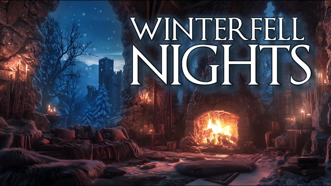 Winterfell Nights &mdash; Great Hall Warmth Beneath the Snow | Cinematic Ambient Music