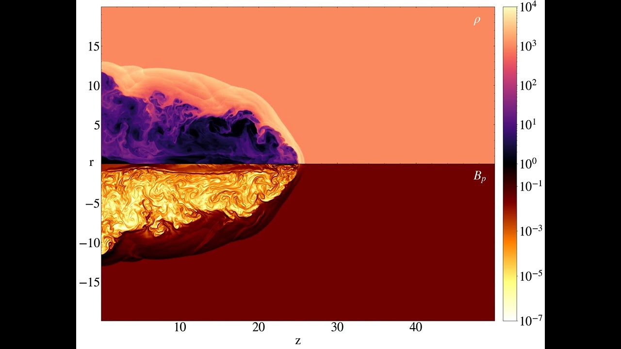 Resistive Relativistic MHD simulation of astrophysical jet