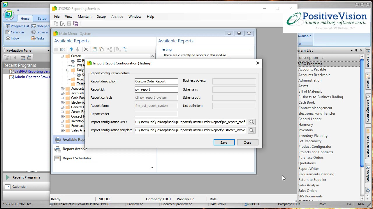 SYSPRO Tips - How to Copy an SRS Report in SYSPRO