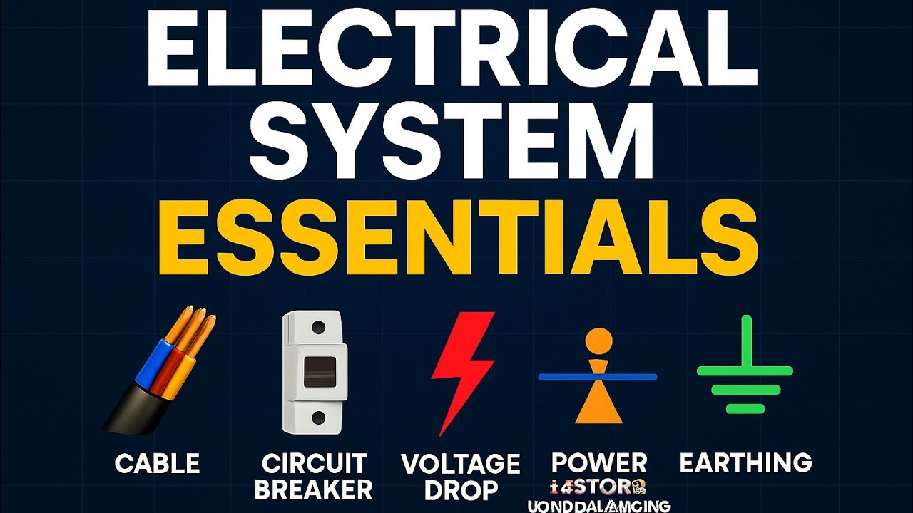 Electrical System Essentials: Cable, Circuit Breaker, Voltage Drop, Power Factor & Earthing