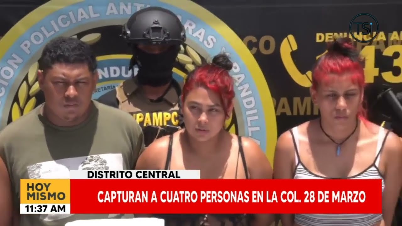 Dipampco captura a 4 personas por delito de extorsión en la Col  28 de marzo