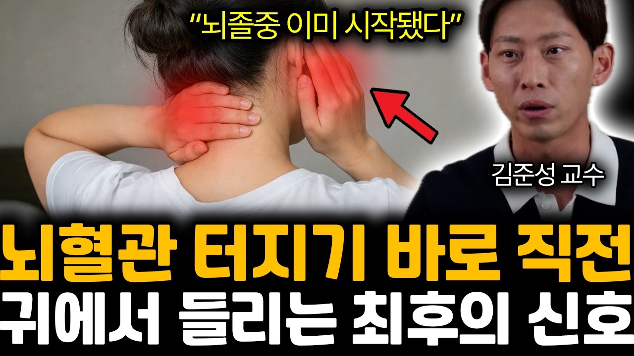 “뇌졸중 이미 시작됐다” 두통도 이명도 아닙니다. 뇌졸중 직전 최후의 신호 | 김준성 교수 전체통합