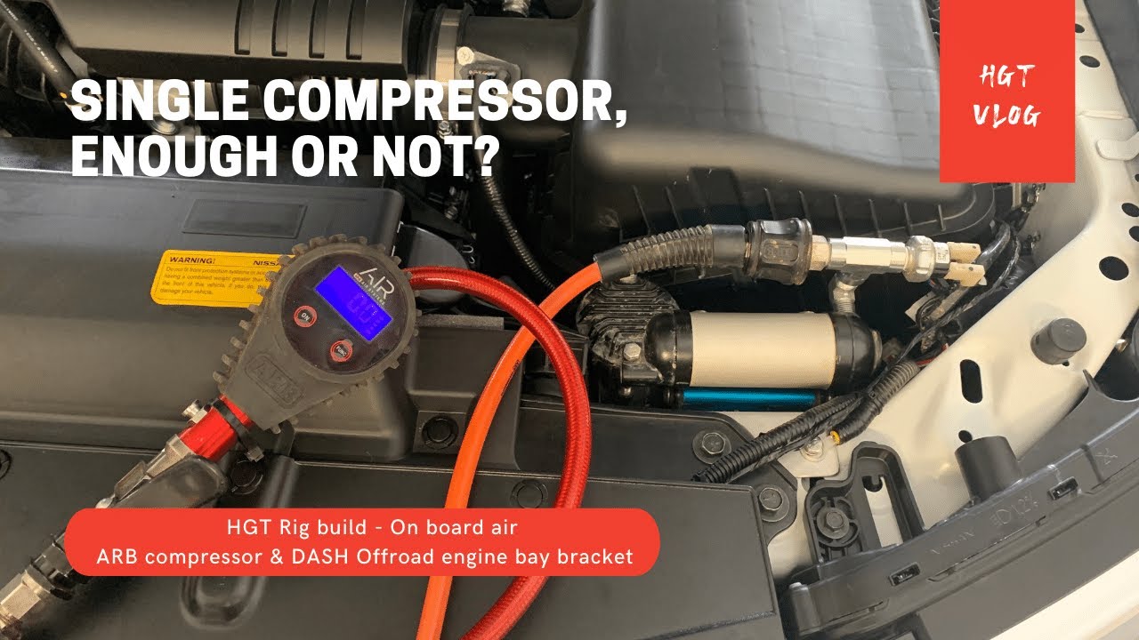 On board air - ARB air compressor & DASH Offroad bracket - HGT Y62 Patrol new rig build Garage Life
