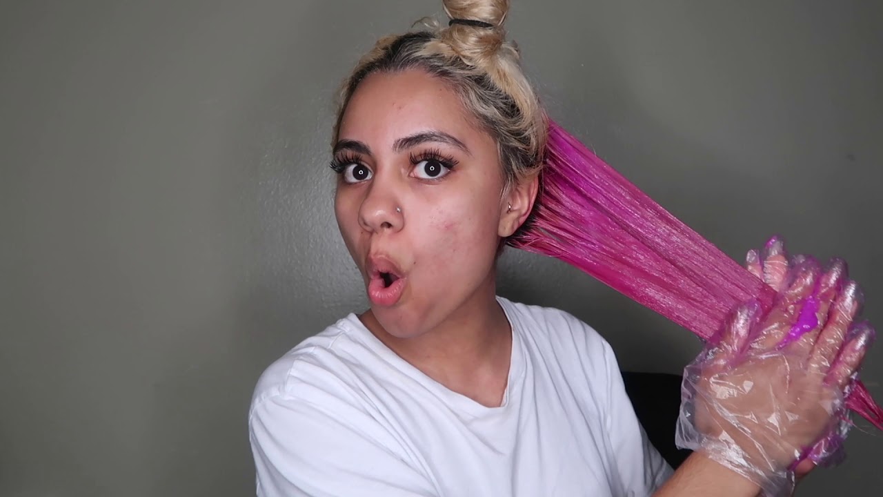 HOW I DYED MY HAIR PINK | Kryssss