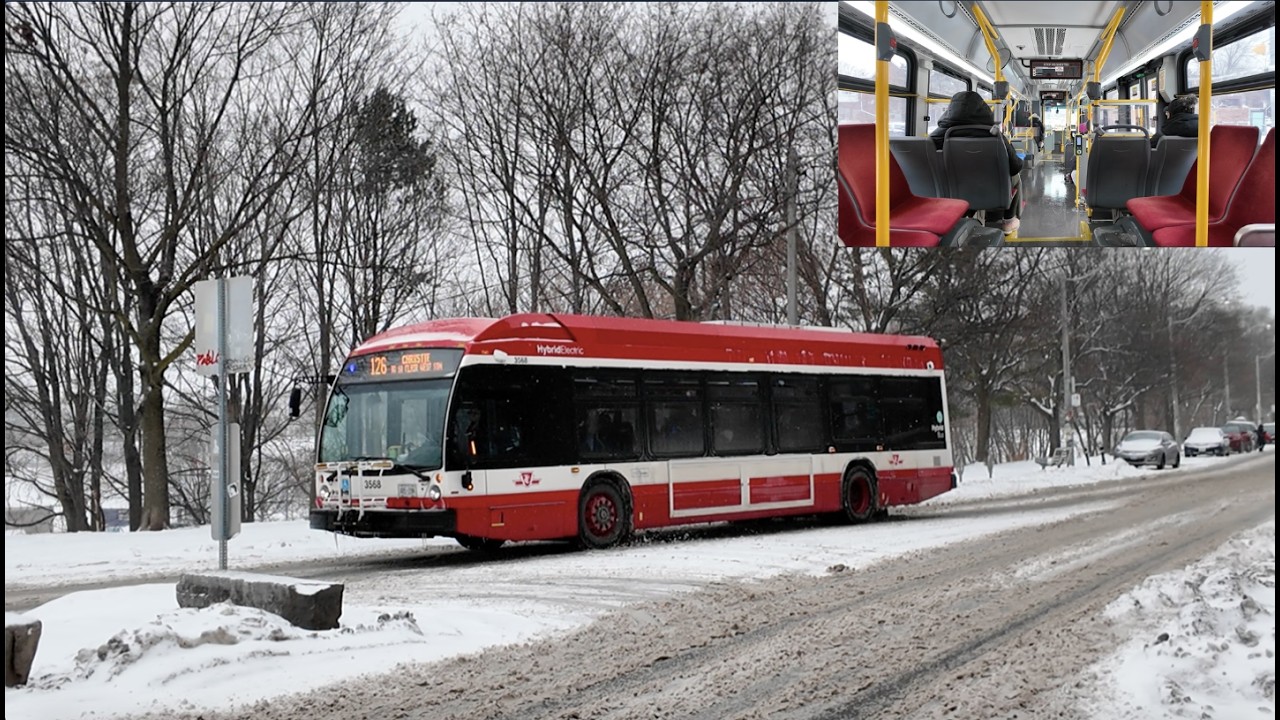 TTC 126 Christie Bus Ride #3568 from Christie Stn to St.Clair Avenue West (January 21st, 2026)