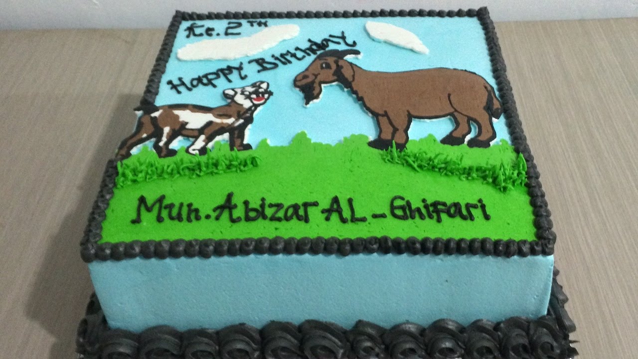 Buttercream Transfer Cat Vs Goat Cake Decorating