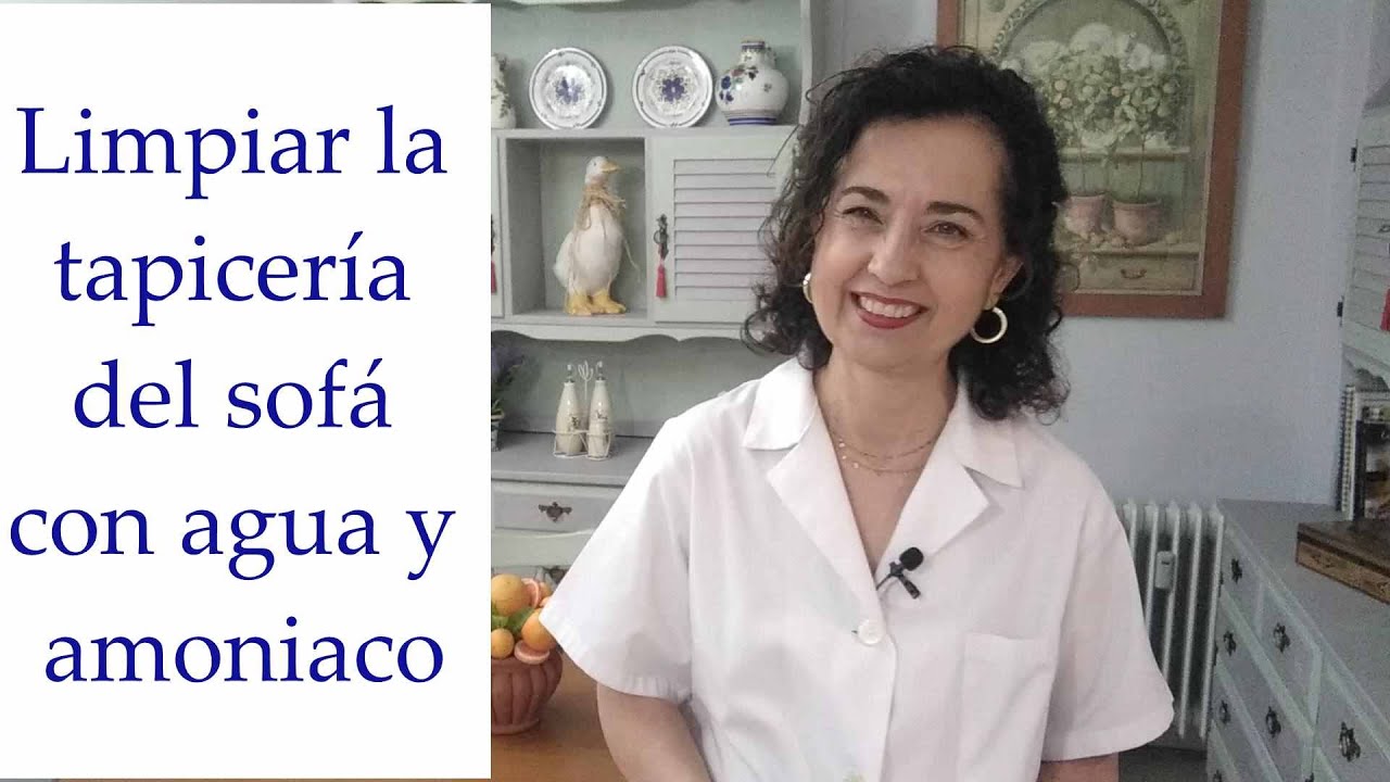 Limpiar la tapicería del sofá con agua y amoniaco