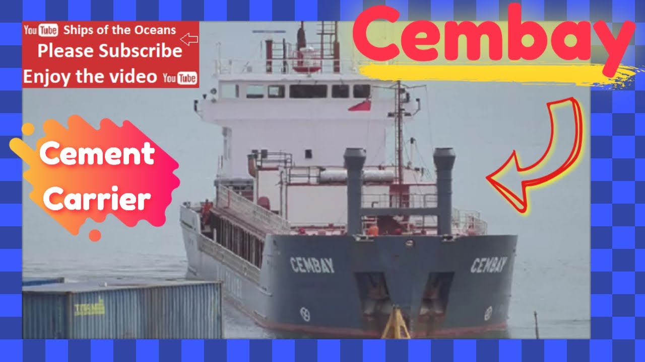Cement Carrier - Cembay departs the seaport of Warrenpoint