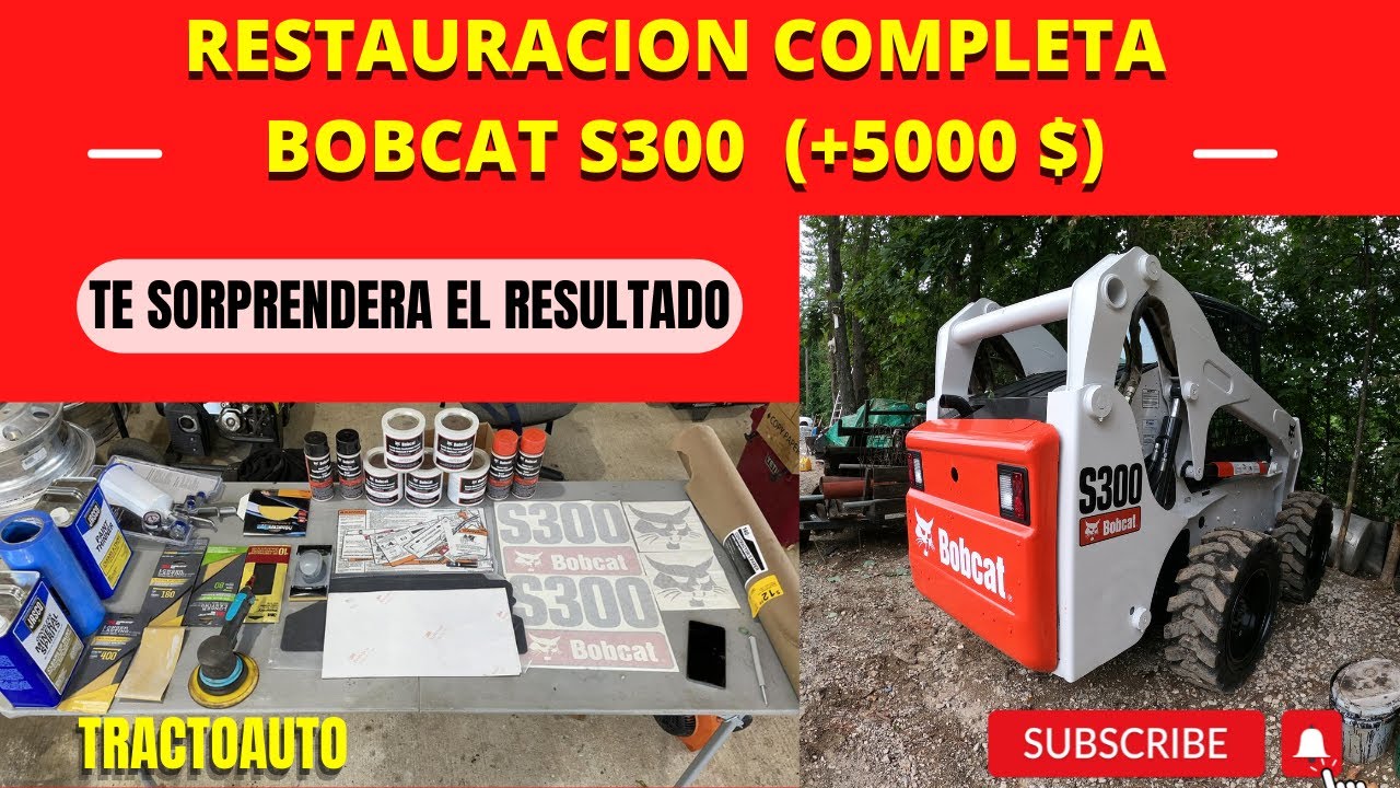 RESTAURACION COMPLETA BOBCAT S300  (+5000) QUEDO COMO NUEVO!!