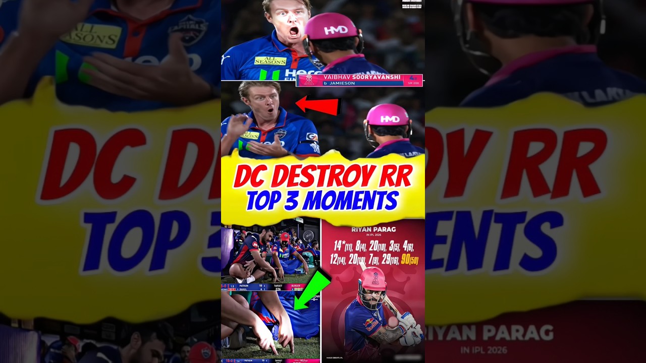 DC VS RR MATCH TOP 3 BEST MOMENTS🥵