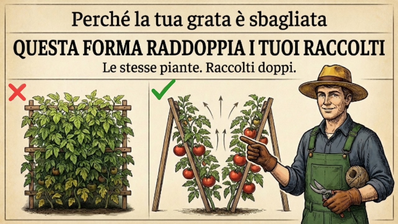 La forma del traliccio che raddoppia la resa verticale (senza aggiungere altre piante)