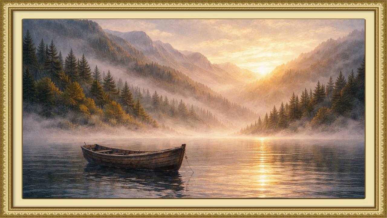 Misty Dawn by the Lake | Ambient Art 4k Displays