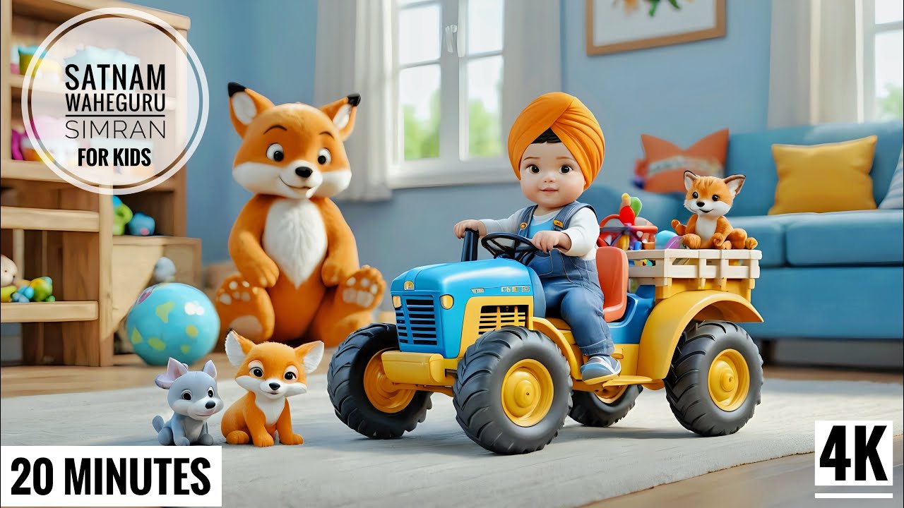 Satnam Waheguru (ਸਤਨਾਮ ਵਾਹਿਗੁਰੂ) Simran | 20 Min Soft & Gentle Gurbani Sleep Music for Babies & Kids
