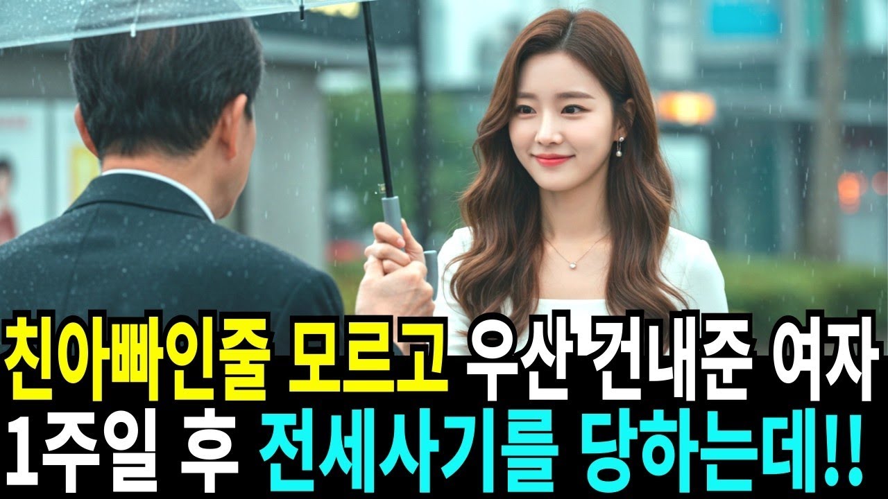 친아빠인줄 모르고 우산 건내준 여자, 1주일 후 전세사기를 당하는데!