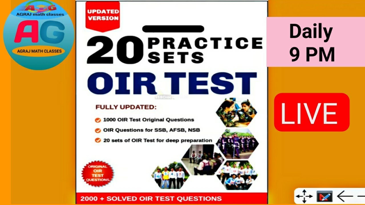 OIR TEST  SET -1 ( A )    Officer Intelligence Rating Test    oir practice test  oir practice set