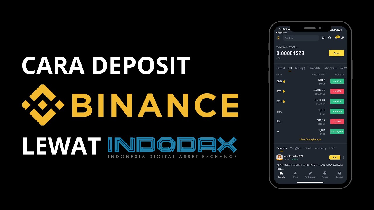 Berhasil ! Cara Deposit Exchanger Crypto Binance Lewat Indodax