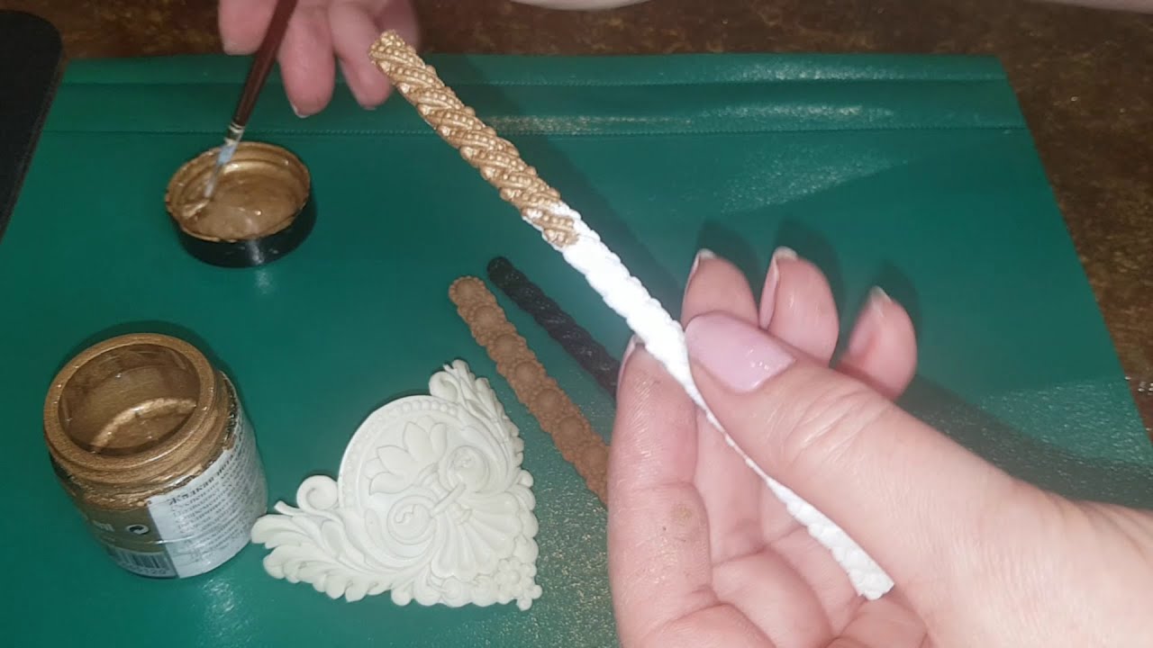 Работа с жидкой поталью