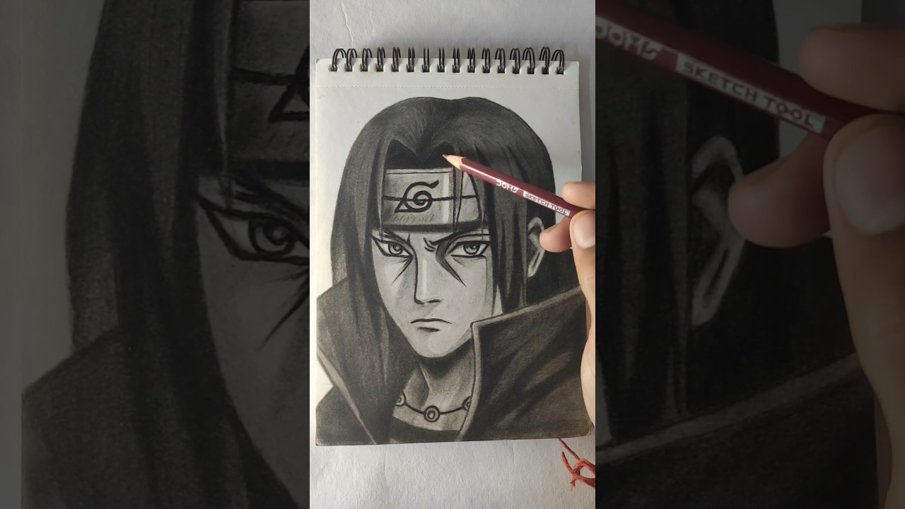 Itachi Uchiha drawing||transition alert #drawing #anime #shorts