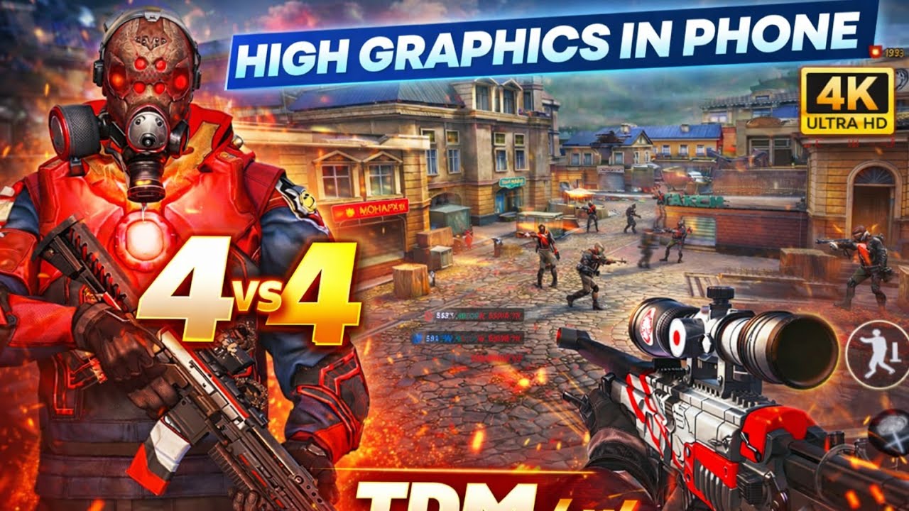 4VS4 ON TDM IN PHONE WITH HIGH GRAPHIC IN PHONE WITH 4K SNIPER @UNKNOWNg-g1 