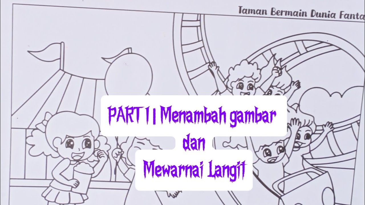Mewarnai Buku Miss Nala | Tema Taman Bermain Dunia Fantasi |Part 1 | 🎨🌟🎆 #mewarnai #warnahasna #art 