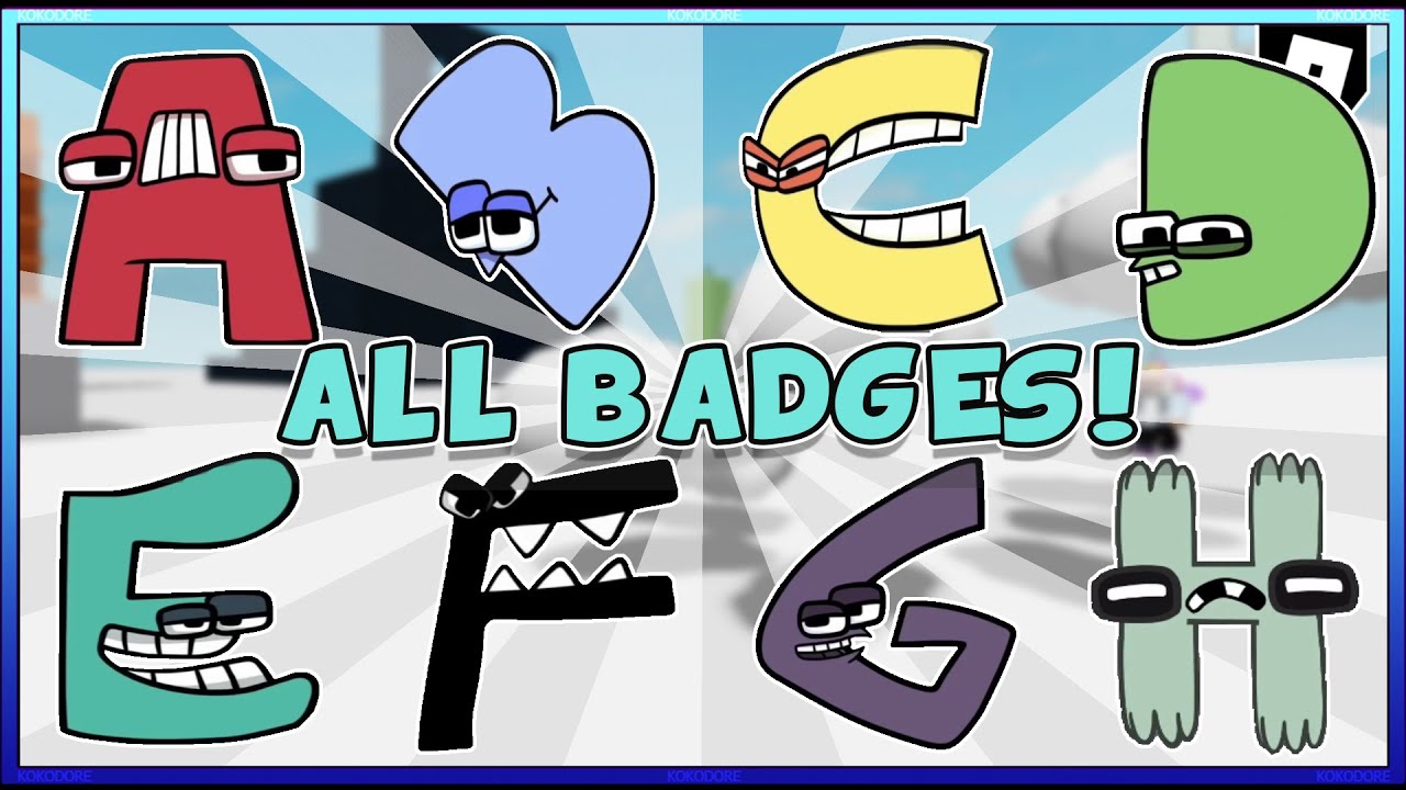 HOW TO FIND ALL 41 BADGES in Find The Alphabet Lore Characters (41) | ROBLOX