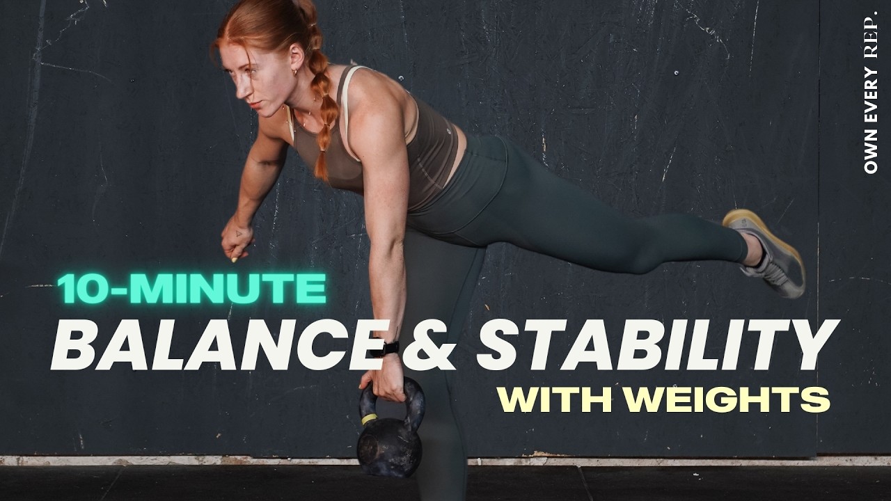 15 Min. Balancing + Stability Routine w/ Weights For Runners & Athletes |&nbsp;Perform Better Injury-Free
