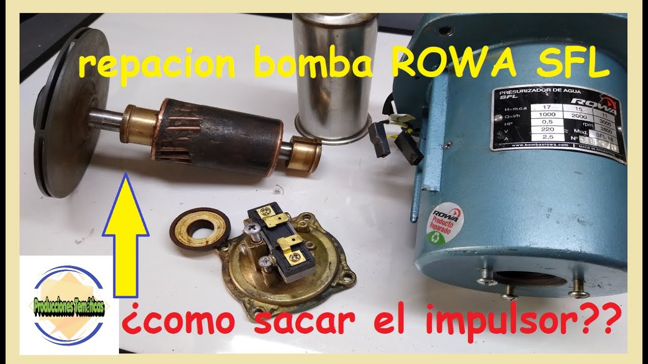 Reparacion bomba ROWA SFL,¿¿como sacar mpulsor??,,rosca DERECHA O IZQUIERDA??... bujes y eje a nuevo