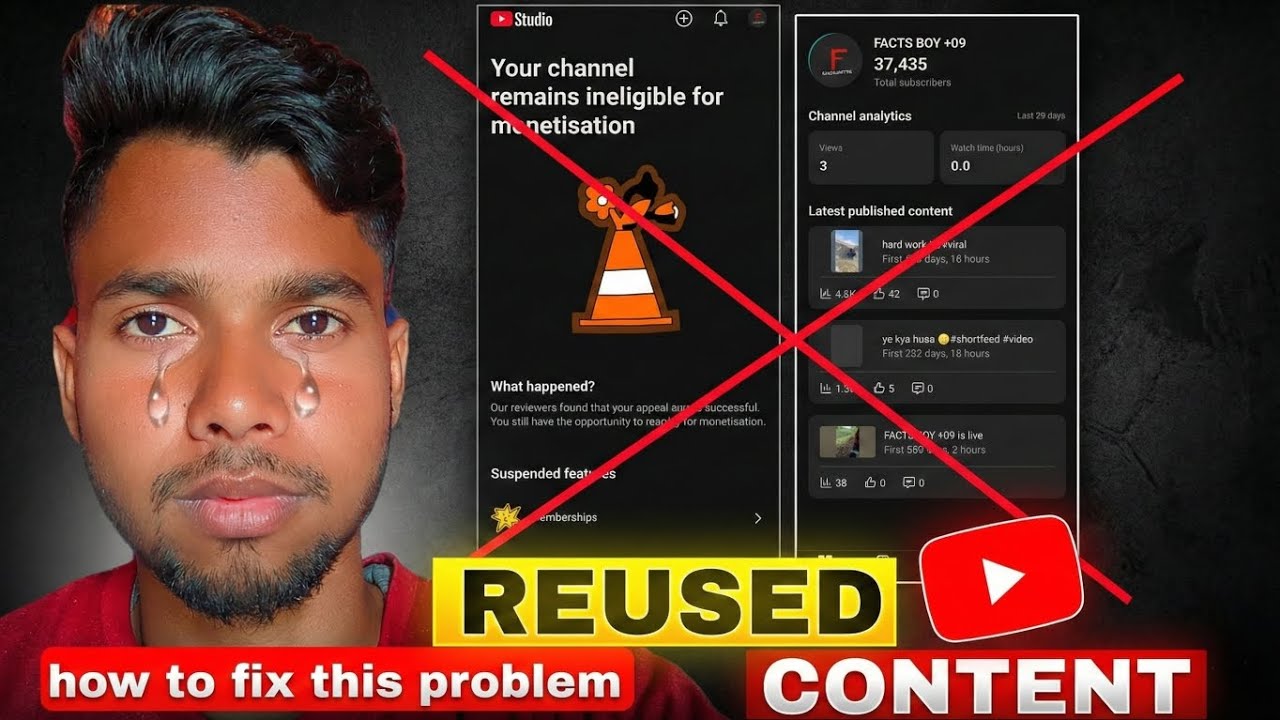 Reused Content Monetization Rejected 😭 | How to Fix Reused Content & Get Monetized Again 🔥