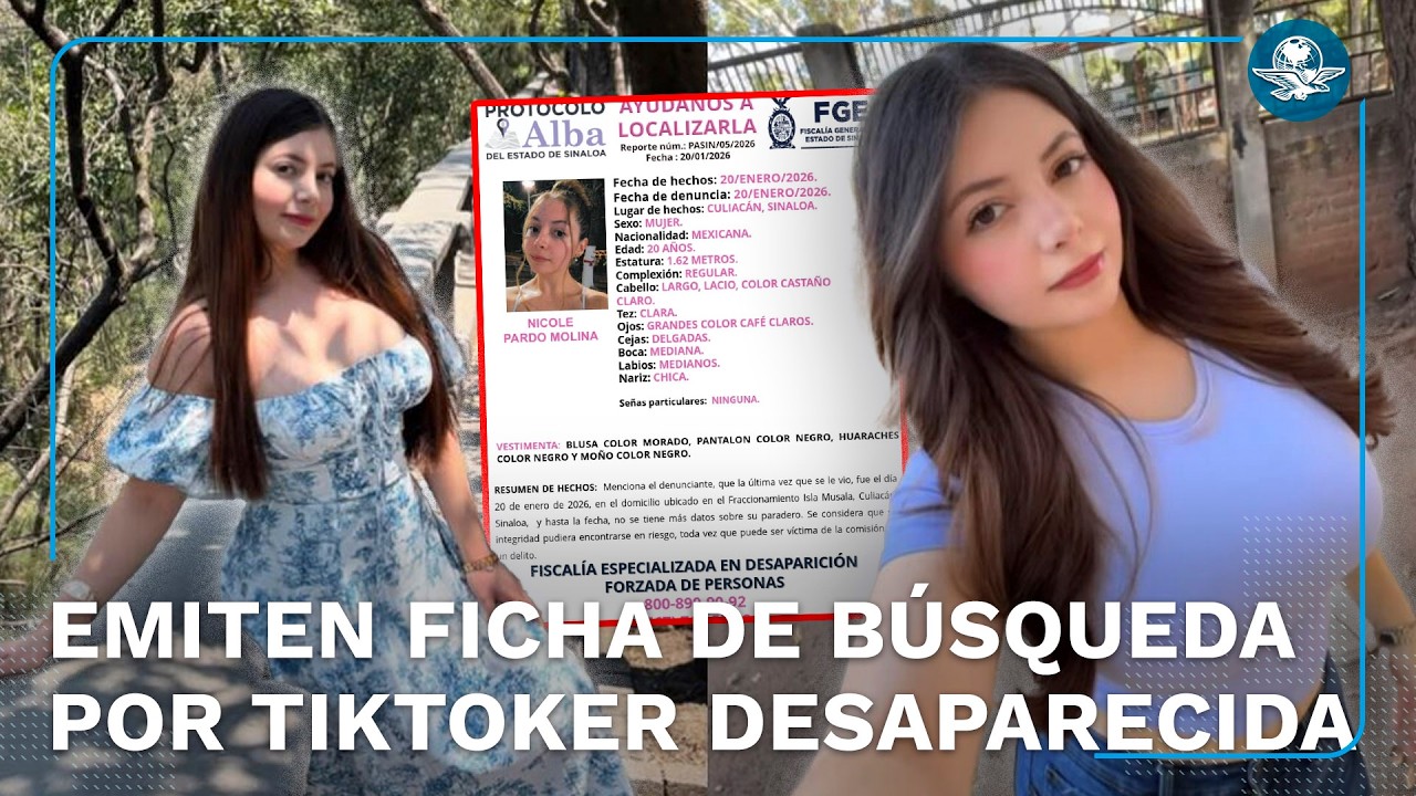 Secuestran a tiktoker en Culiacán; autoridades emiten ficha de búsqueda