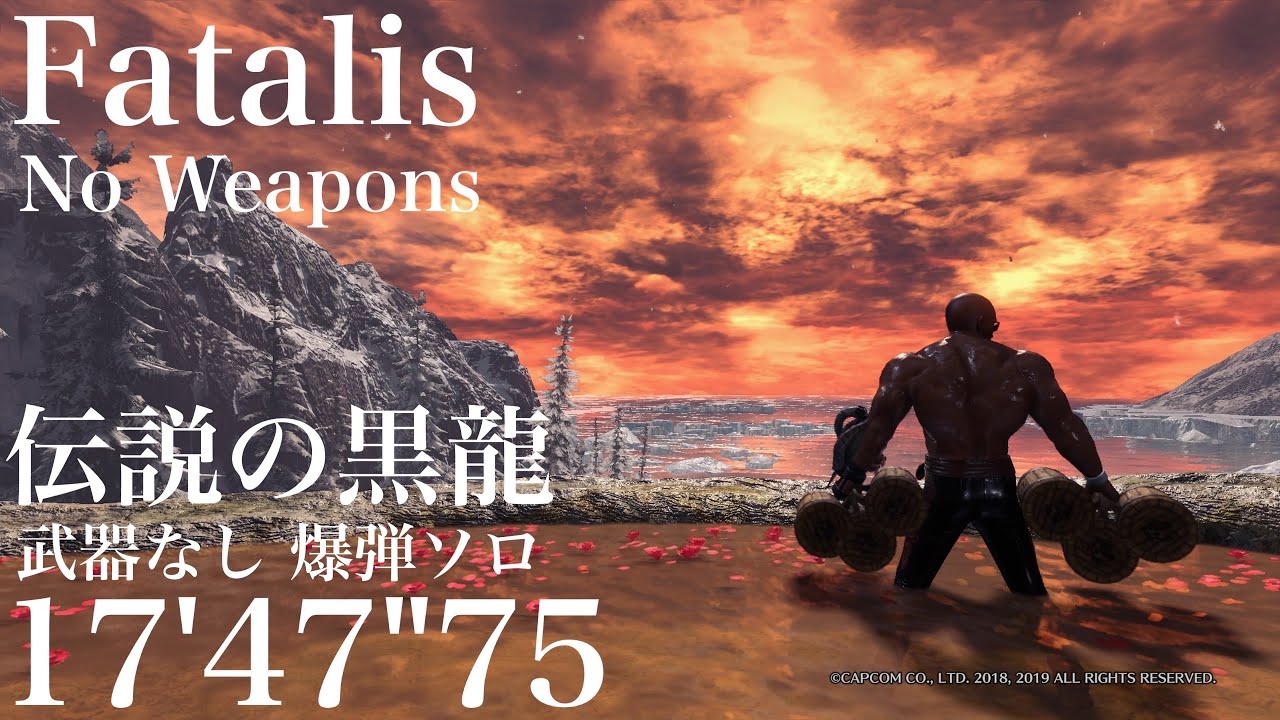 [MHW:I] Fatalis : No Weapon 伝説の黒龍/ミラボレアス 爆弾ソロ 17'47