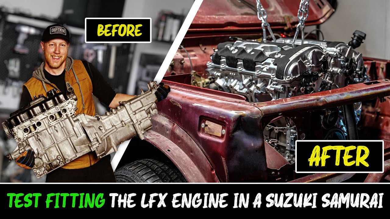 Baja Suzuki Samurai (Episode 4): Test Fitting The LFX Engine