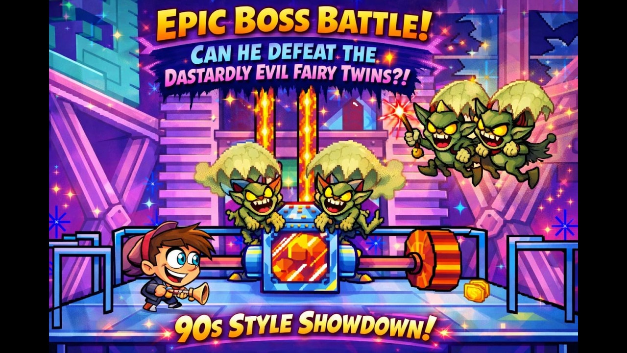 Check Out This Battle; Timmy Battling It Out With The Evil Fairies
